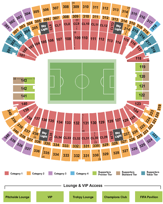 Gillette Stadium World Cup Seating Chart